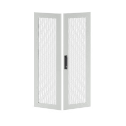 Дверь перфорированная двухстворчатая для IT-CQE 2200 x 800 RAL7035