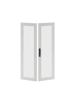 Дверь перфорированная двухстворчатая для IT-CQE 1400 x 600 RAL7035