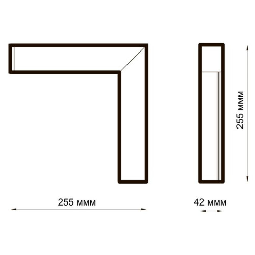 Светильник светодиодный PSO-02L 16Вт 4000К IP40 255х255х42мм BLACK ДПО/ДСО L-образ. для реечных потолков (универс. монтаж: накладной/подвесной) черн. Pro+ JazzWay 5069008
