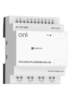 ПЛК 430 Модуль ЦПУ 8 DI 4 RO 220В AC без экрана ONI