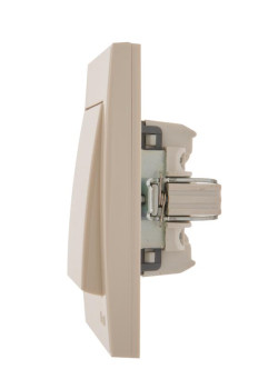 Переключатель проходной 1-кл. СП Rain IP20 крем. LEZARD 703-0303-105