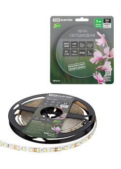 Лента светодиодная SMD2835-120 LED/м-IP20-12 В-9,6 Вт/м-6000 К (5 м) блистер TDM