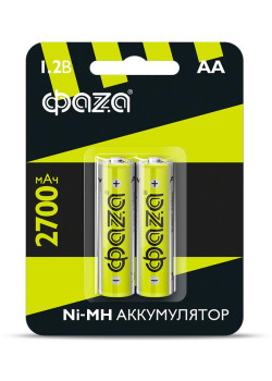 Аккумулятор AA Ni-MH 1.2В 2700мА.ч BL-2 (уп.2шт) ФАZА 5003002
