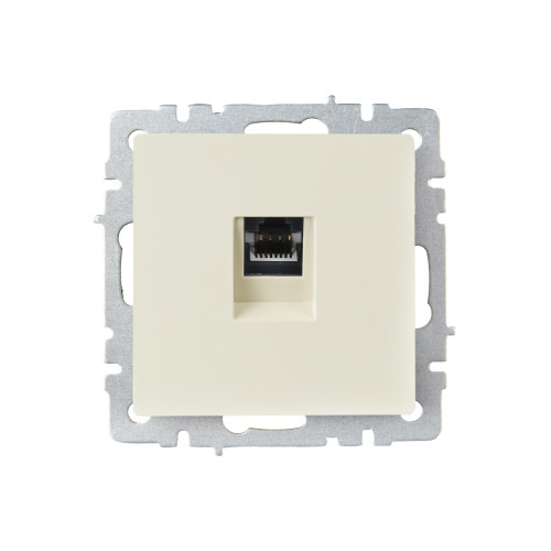 BRITE Розетка компьютерная RJ45 кат.6 РК11-БрКр бежевый IEK BRITE Розетка компьютерная RJ45 кат.6 РК11-БрКр бежевый IEK