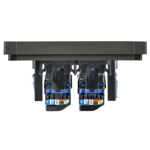FORTE&PIANO Розетка компьютерная двойная RJ45 кат.6 FP334 серый IEK