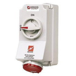 Розетка наружн. уст. Duo 32А 3P+E+N IP44 с мех. блок Mennekes 5108A