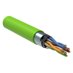ITK Витая пара F/UTP кат.5E 4x2х24AWG solid LSLTx нг(А)-LSLTx зеленый (305м)