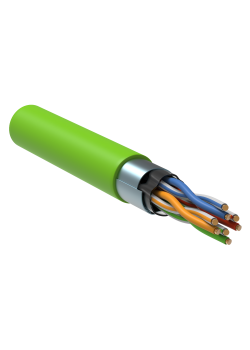 ITK Витая пара F/UTP кат.5E 4x2х24AWG solid LSLTx нг(А)-LSLTx зеленый (305м)