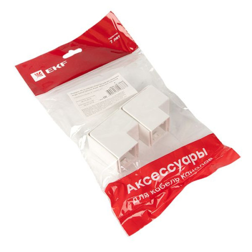 Поворот 90 гр. (25x25) (4 шт) белый EKF-Plast Поворот 90 гр. (25x25) (4 шт) белый EKF-Plast