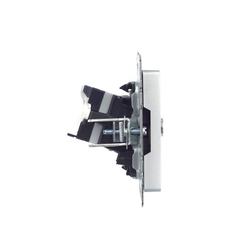 BRITE Розетка двойная TV+RJ45 кат.5E РТВ/РК12-БрА алюминий IEK BRITE Розетка двойная TV+RJ45 кат.5E РТВ/РК12-БрА алюминий IEK