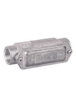 Коробка протяжная алюминиевая, 2 ввода 180°, М50х1,5 ,IP55, 171х62х71мм