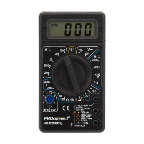 Мультиметр портативный M832 (DT832) PROCONNECT 13-3012