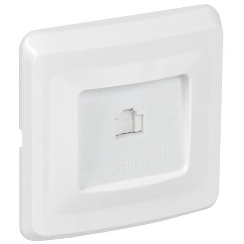 VEGA Розетка 1-местная компьютерная RJ45 кат.5е РК10-ВБ белый GENERICA