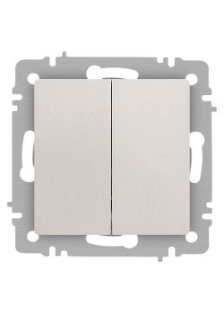 Выключатель 2-кл. СП Accent 6-104-06 10А IP20 250В AL/CU перламутр. Intro Б0063491