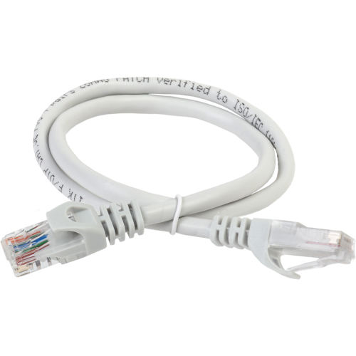 ITK RJ45(m) - RJ45(m) Cat. 5e U/UTP PVC 3м серый