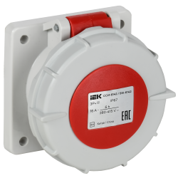 Розетка встраиваемая прямаяССИ-6142 16А-6ч 380В 3P+PE IP67 IEK