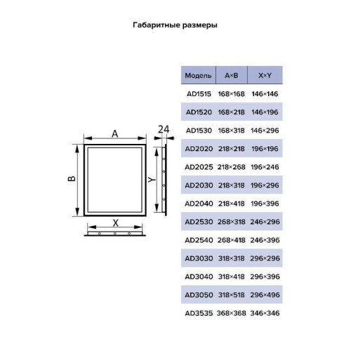 Люк-дверца ревизионный нажимной 196х396мм фланец 196х396мм AURAMAX AD2040 Люк-дверца ревизионный нажимной 196х396мм фланец 196х396мм AURAMAX AD2040