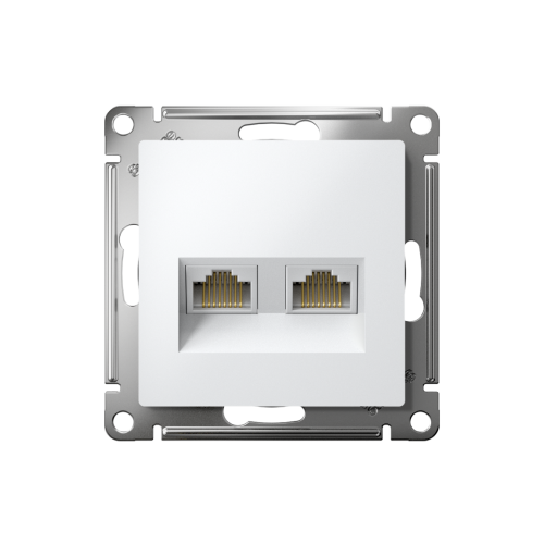 ATLASDESIGN РОЗЕТКА двойная компьютерная RJ45+RJ45 кат. 6А, механизм, БЕЛЫЙ ATLASDESIGN РОЗЕТКА двойная компьютерная RJ45+RJ45 кат. 6А, механизм, БЕЛЫЙ