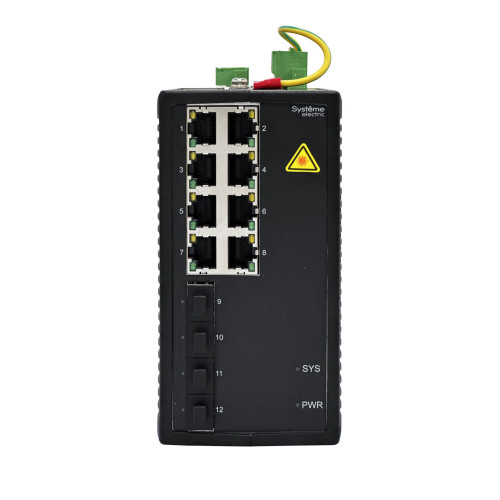 Управляемый промышленный коммутатор Ethernet L2, 8x10/100/1000BaseT, 4x100/1000BaseX SFP Управляемый промышленный коммутатор Ethernet L2, 8x10/100/1000BaseT, 4x100/1000BaseX SFP