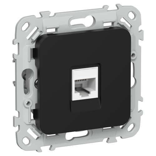 FLITE Розетка компьютерная RJ45 категория 5Е UTP РК5е-1-0-ФлЧ черный IEK