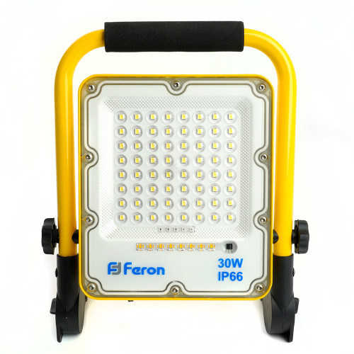 Светодиодный прожектор Feron LL-950 переносной с зарядным устройством IP66 30W 6400K Светодиодный прожектор Feron LL-950 переносной с зарядным устройством IP66 30W 6400K