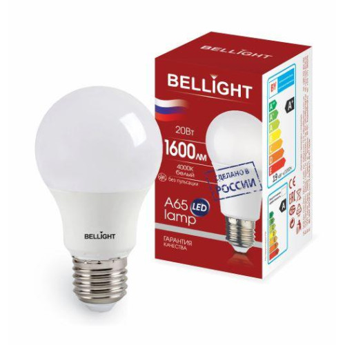 Лампа светодиодная/ Лампа светодиодная LED A65 220V/20W/E27 1600Lm 4000К