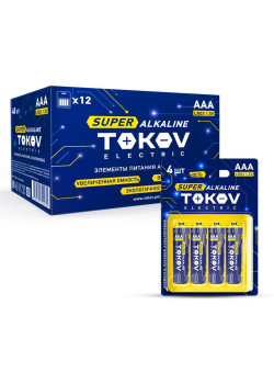 Элемент питания алкалиновый AAA/LR03 (блист.4шт) TOKOV ELECTRIC TKE-ALS-LR3/B4