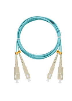 Патч-корд NMF-PC2M3C2-SCU-SCU-001 волоконно-оптический соед. многомод. 50/125мкм стандарта ОМ3 SC/UPC-SC/UPC двойн. LSZH нг(В)-HFLTx 2мм аква 1м NIKOMAX NMF-PC2M3C2-SCU-SCU-001