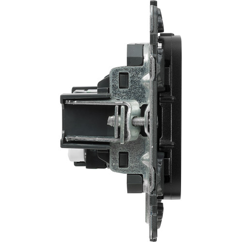 Valena ALLURE.Информационная розетка одиночная RJ45 Кат.5е UTP.С лицевой панелью.Антрацит Valena ALLURE.Информационная розетка одиночная RJ45 Кат.5е UTP.С лицевой панелью.Антрацит