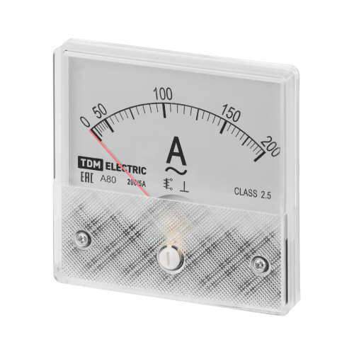 Амперметр А80Н 200А/5А-2,5, трансформаторного включения, (без поверки), TDM