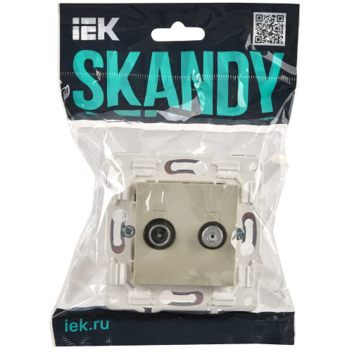 SKANDY Розетка двойная TV+SAT SK-A13B бежевый IEK SKANDY Розетка двойная TV+SAT SK-A13B бежевый IEK