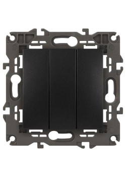 Выключатель 3-кл. СП Elegance 14-1107-05 10А IP20 250В 10AX механизм антрацит Эра Б0034254