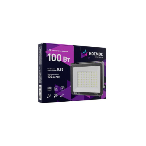 Прожектор светодиодный PREMIUM 100Вт 6500К 10000лм IP65 КОСМОС KOS_PR_LED_100