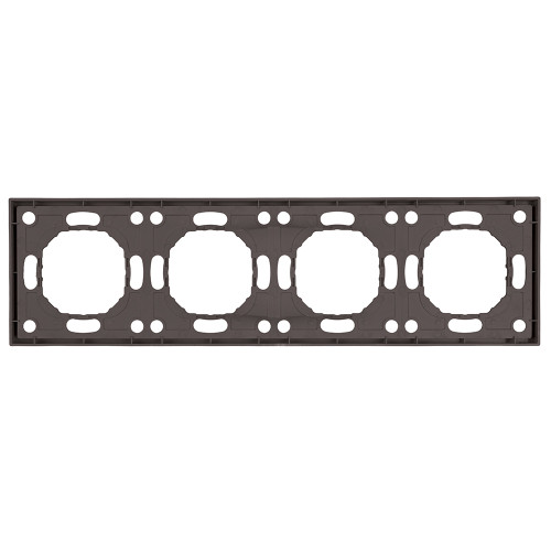 Рамка STEKKER, PFR00-5004-09 4-местная, серия Эмили, антрацит, soft touch Рамка STEKKER, PFR00-5004-09 4-местная, серия Эмили, антрацит, soft touch