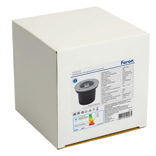 Светодиодный светильник тротуарный (грунтовый) Feron SP4111 3W 2700K 230V IP67
