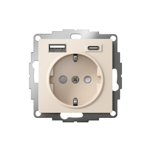 ATLASDESIGN РОЗЕТКА 16А c 2 USB A+C, 5В/2,4А/3,0А, 2х5В/1,5А, механизм, БЕЖЕВЫЙ ATLASDESIGN РОЗЕТКА 16А c 2 USB A+C, 5В/2,4А/3,0А, 2х5В/1,5А, механизм, БЕЖЕВЫЙ