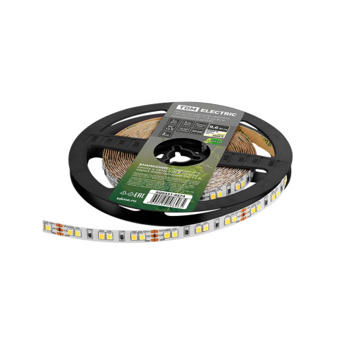 Лента светодиодная SMD2835-120 LED/м-IP20-12 В-9,6 Вт/м- мультибелая (5 м) TDM Лента светодиодная SMD2835-120 LED/м-IP20-12 В-9,6 Вт/м- мультибелая (5 м) TDM