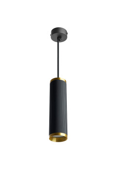 Светильник потолочный Feron ML1908 Barrel GATSBY levitation на подвесе MR16 35W, 230V, чёрный, античное золото 55*200