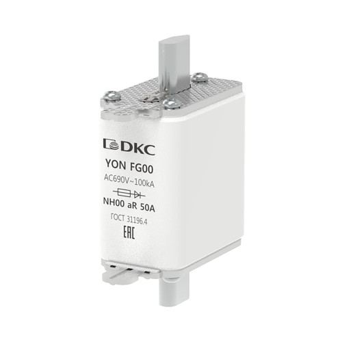 Предохранитель YON ножевого типа FG00 50А 690V характеристика aR