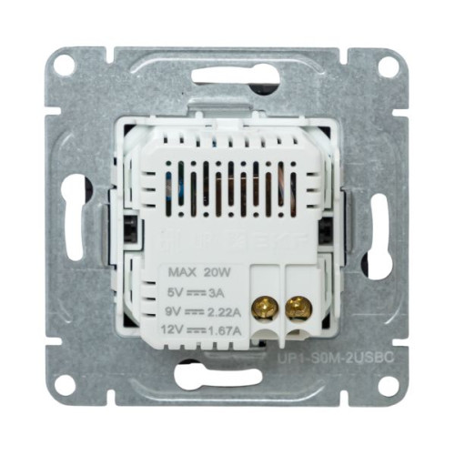 Механизм роз., USB-C - 2шт, мокко., Эпика EKF