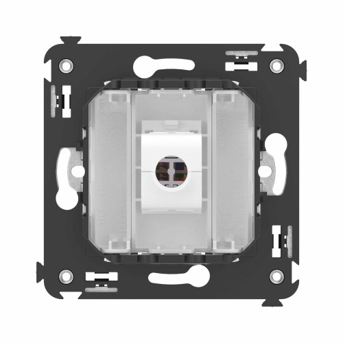 Компьютерная розетка RJ-45 без шторки в стену, кат.6 одинарная, Avanti, белое облако