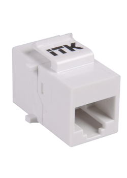ITK Проходной адаптер кат.5E UTP RJ45-RJ45 (8P8C) тип Keystone Jack белый