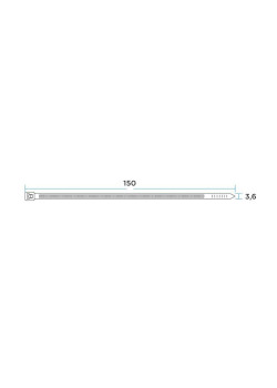Хомут кабельный 3.6х150 нейлон. бел. (уп.100шт) PROCONNECT 57-0150-4