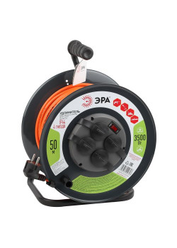 Удлинитель на метал. катушке 4х50м с заземл. 16А IP44 RMx-4es-3х1.5-50m-IP44 ПВС 3х1.5 Эра Б0046852