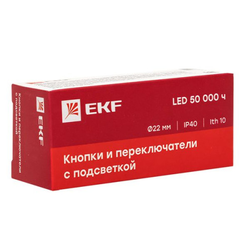 Переключатель BD33 3P c зеленой подсветкой 230В NO EKF