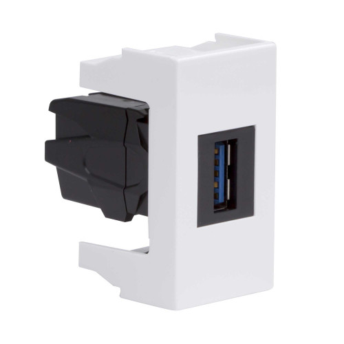 USB 3.0 розетка, ЭУИ Вива (Viva), белая, 1 мод. USB 3.0 розетка, ЭУИ Вива (Viva), белая, 1 мод.