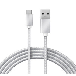 Шнур USB 3.1 type C (male)-USB 2.0 (male) в тканевой оплетке 1м черн. Rexant 18-1884