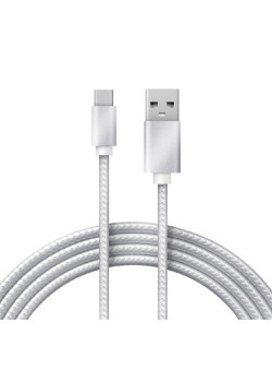 Шнур USB 3.1 type C (male)-USB 2.0 (male) в тканевой оплетке 1м черн. Rexant 18-1884