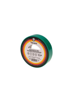 Изолента ПВХ профессиональная 0.18х19мм 20м зел. Kranz KR-09-2803