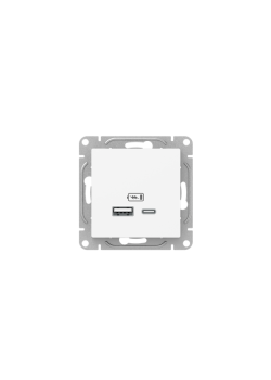 Механизм роз. USB-A+С, бел. Эпика EKF